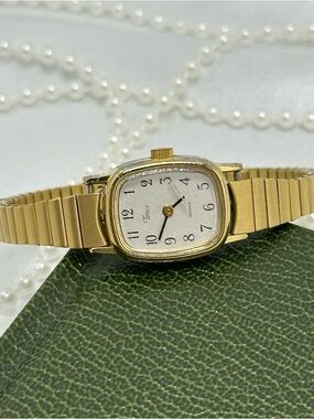 Classic Square Dial Gold Timex Watch